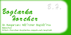 boglarka horcher business card